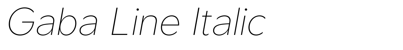 Gaba Line Italic